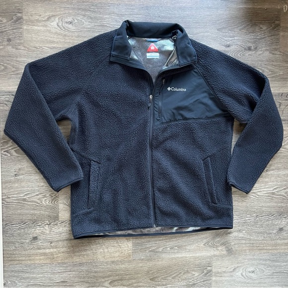 Columbia Men's Atlas Mountain Omni-Heat Fleece Jacket Full Zip Black size XXL - Picture 4 of 12